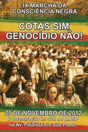 A Marcha da Consciência Negra vai denunciar o genocídio dos jovens periféricos de SP.